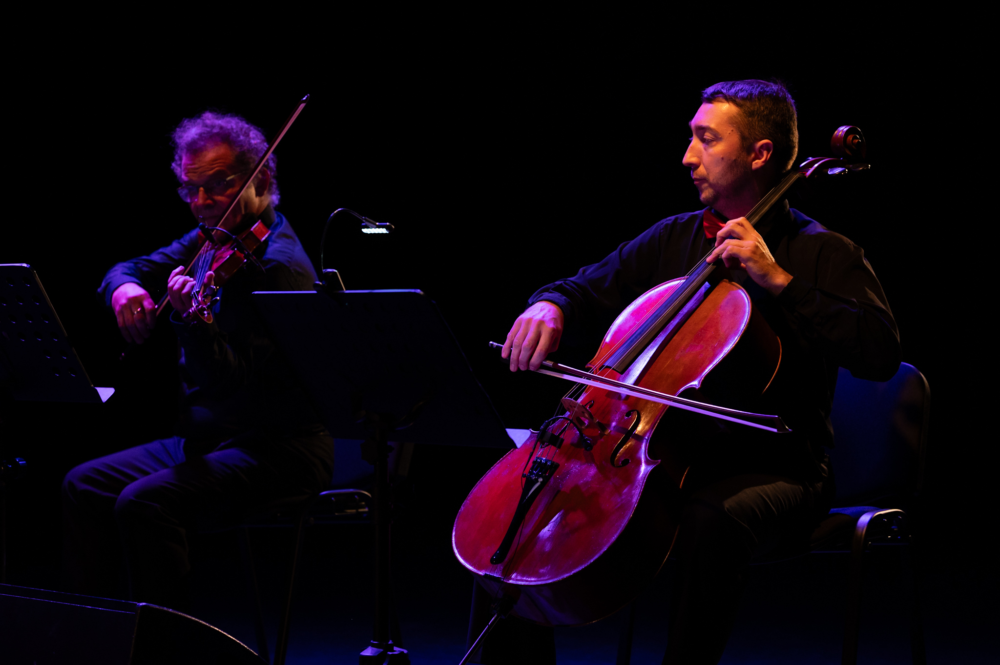Photographie pour le spectacle Quatuor Reggiani de la Cie Scéna Viva, à Lyon/Villeurbanne, Espace Tonkin, musique classique, théâtre